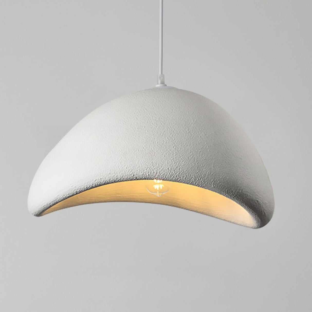 Modern Textured Dome Pendant Light Adjustable Height Image - 14