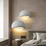 Modern Textured Dome Pendant Light Adjustable Height Image - 3