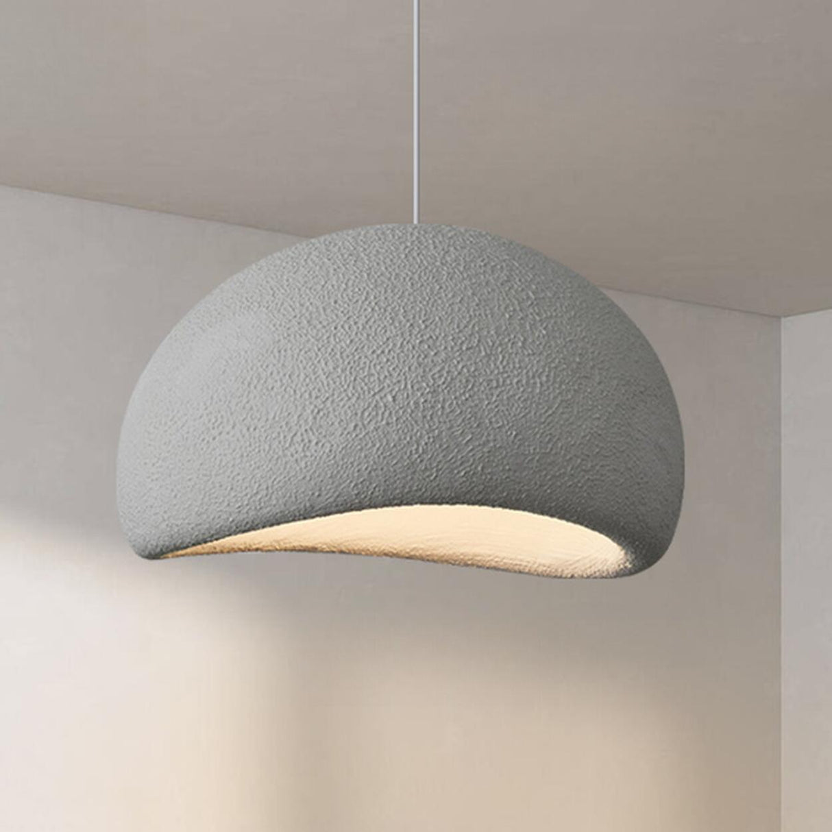 Modern Textured Dome Pendant Light Adjustable Height Image - 32