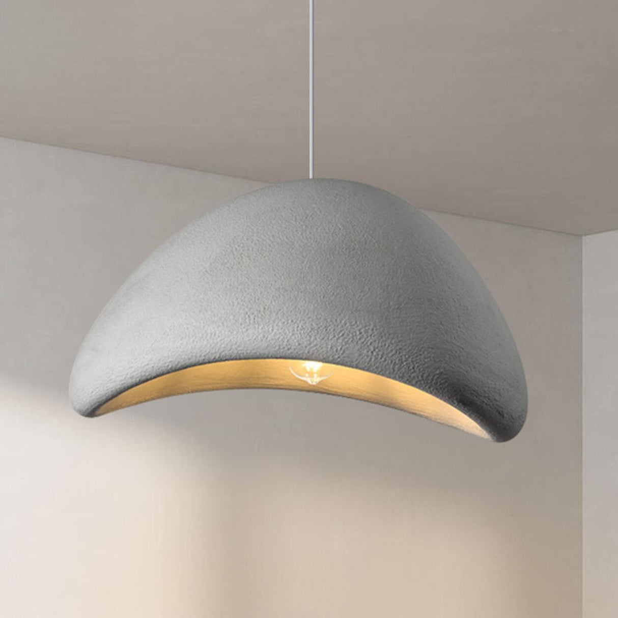 Modern Textured Dome Pendant Light Adjustable Height Image - 40