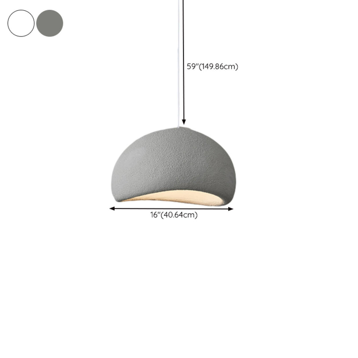 Modern Textured Dome Pendant Light Adjustable Height Image - 43