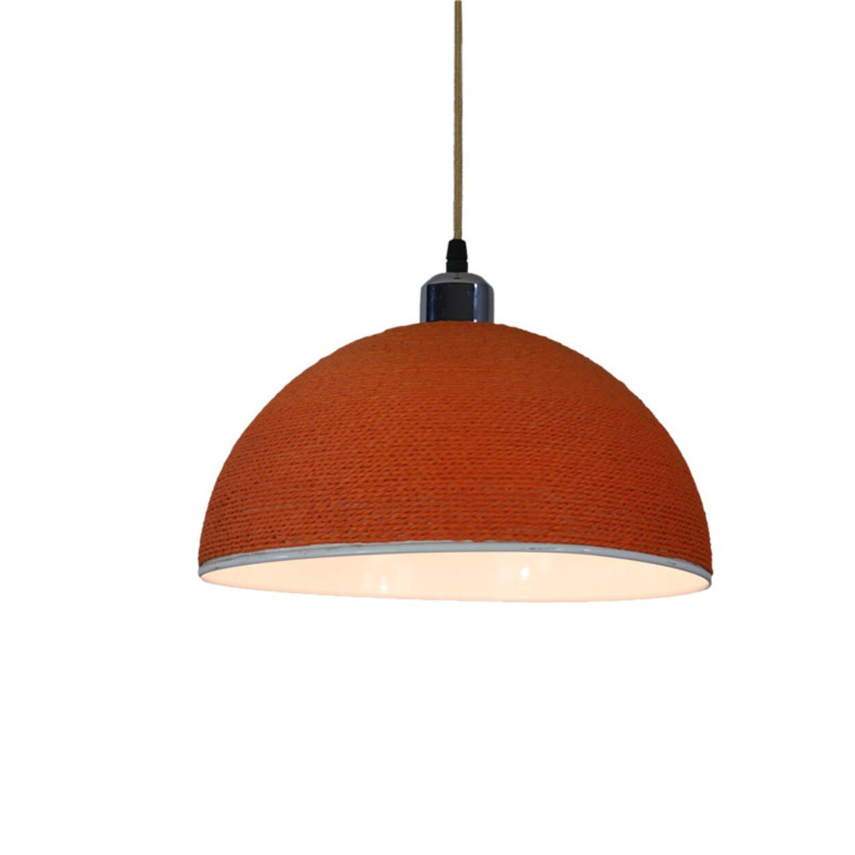 Modern Textured Metal Round Hanging Pendant Light  Image - 12