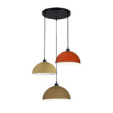 Modern Textured Metal Round Hanging Pendant Light  Image - 16