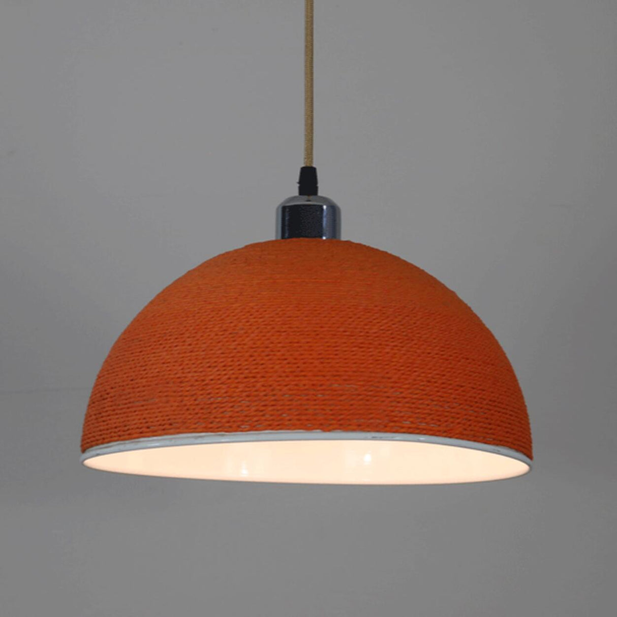 Modern Textured Metal Round Hanging Pendant Light  Image - 20