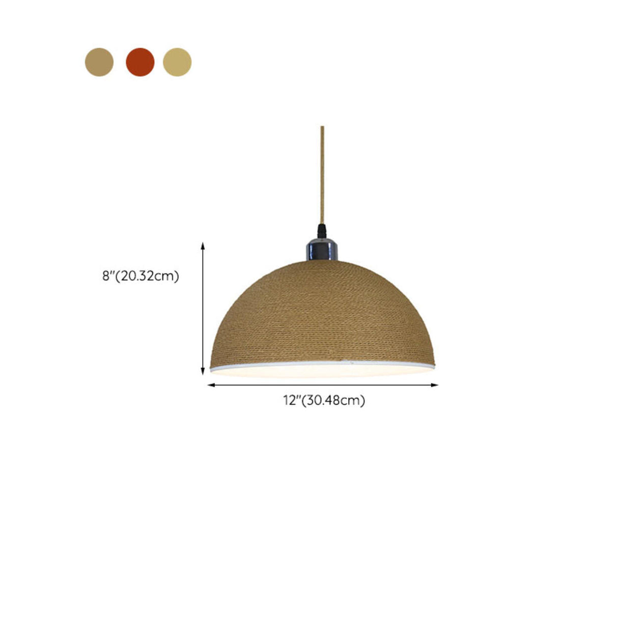 Modern Textured Metal Round Hanging Pendant Light  