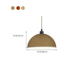 Modern Textured Metal Round Hanging Pendant Light  #size