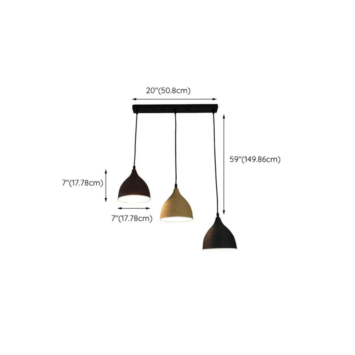 Modern Textured Metal Round Hanging Pendant Light  Image - 27