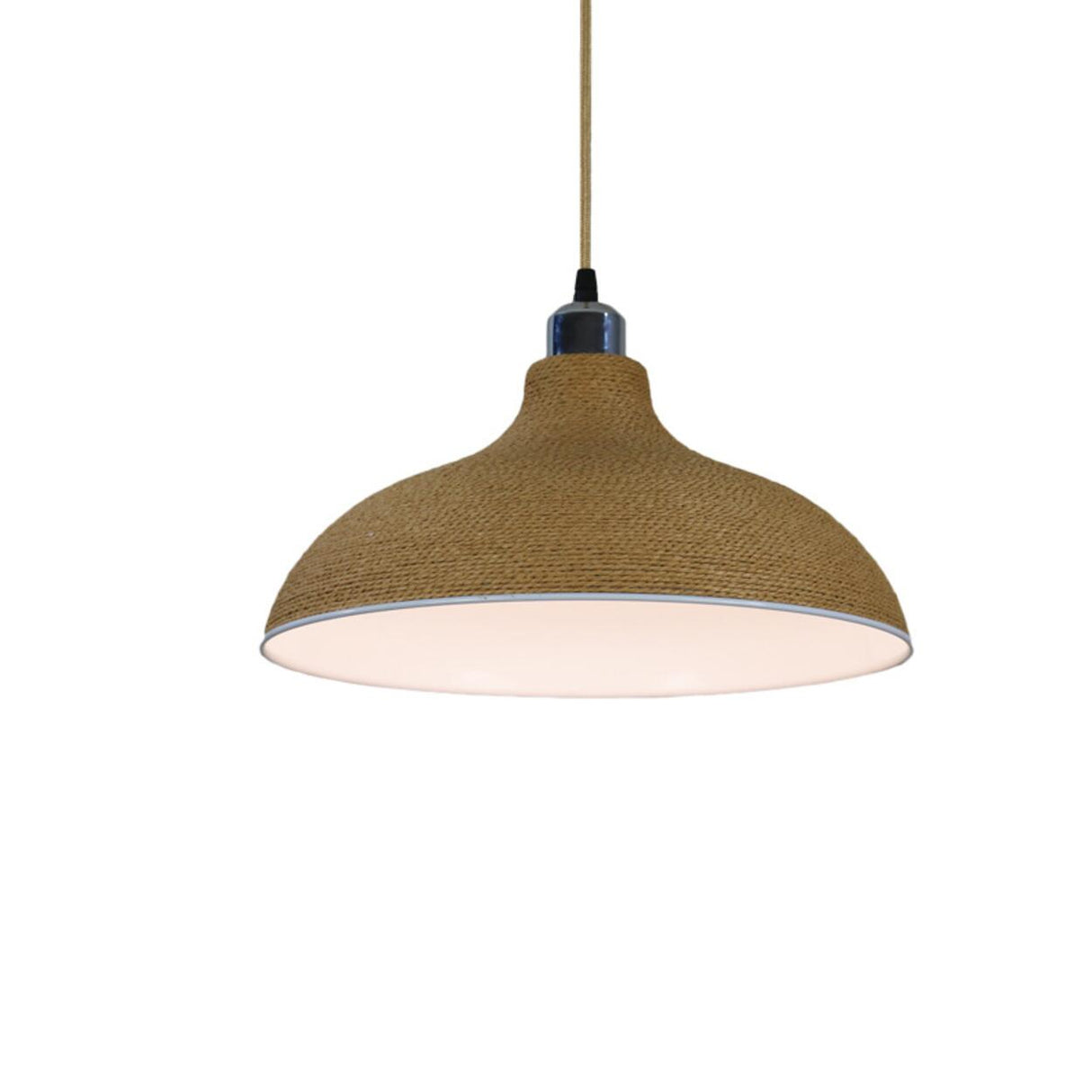 Modern Textured Metal Round Hanging Pendant Light  Image - 6