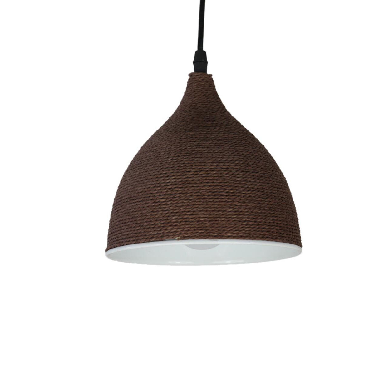 Modern Textured Metal Round Hanging Pendant Light  Image - 9