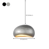 Modern Textured Silver Vaulted Dome Pendant Light Image - 16