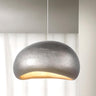 Modern Textured Silver Vaulted Dome Pendant Light Image - 7