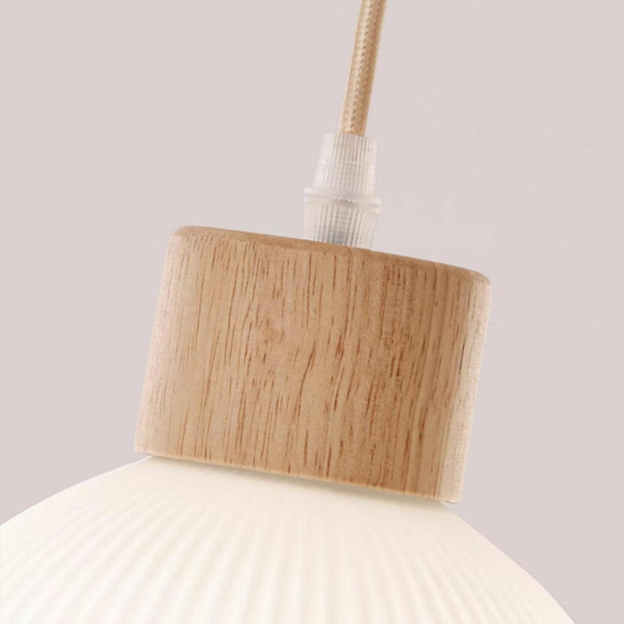 Modern Textured White Glass Dome Pendant Light Image - 11