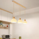 Modern Textured White Glass Dome Pendant Light Image - 4