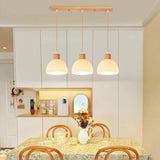 Modern Textured White Glass Dome Pendant Light Image - 5