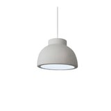 Modern Textured White Resin Dome Pendant Light Image - 12