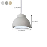 Modern Textured White Resin Dome Pendant Light Image - 21