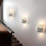 Modern Tiered Ceramic Wall Sconce for Bedroom Image - 3