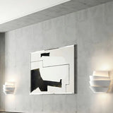 Modern Tiered Ceramic Wall Sconce for Bedroom Image - 8