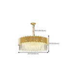 Modern Tiered Gold Crystal Chandelier Adjustable Height Image - 20