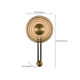 Modern Tiered Ring Design Gold Bedside Wall Sconce #size