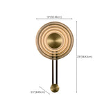 Modern Tiered Ring Design Gold Bedside Wall Sconce Image - 13