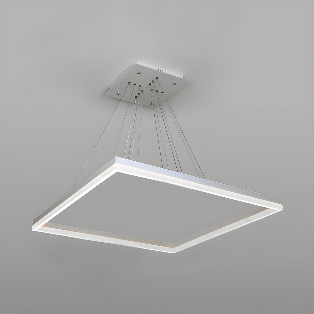 Modern Tiered Square Acrylic LED Pendant Light Chandelier Image - 11