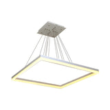 Modern Tiered Square Acrylic LED Pendant Light Chandelier Image - 14