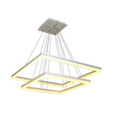 Modern Tiered Square Acrylic LED Pendant Light Chandelier Image - 9