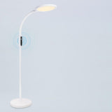 Modern Touch Control White Round Metal LED Floor Lamp Image - 3