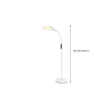 Modern Touch Control White Round Metal LED Floor Lamp #size