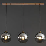 Modern Translucent Globe Glass Triple Pendant Light Image - 14