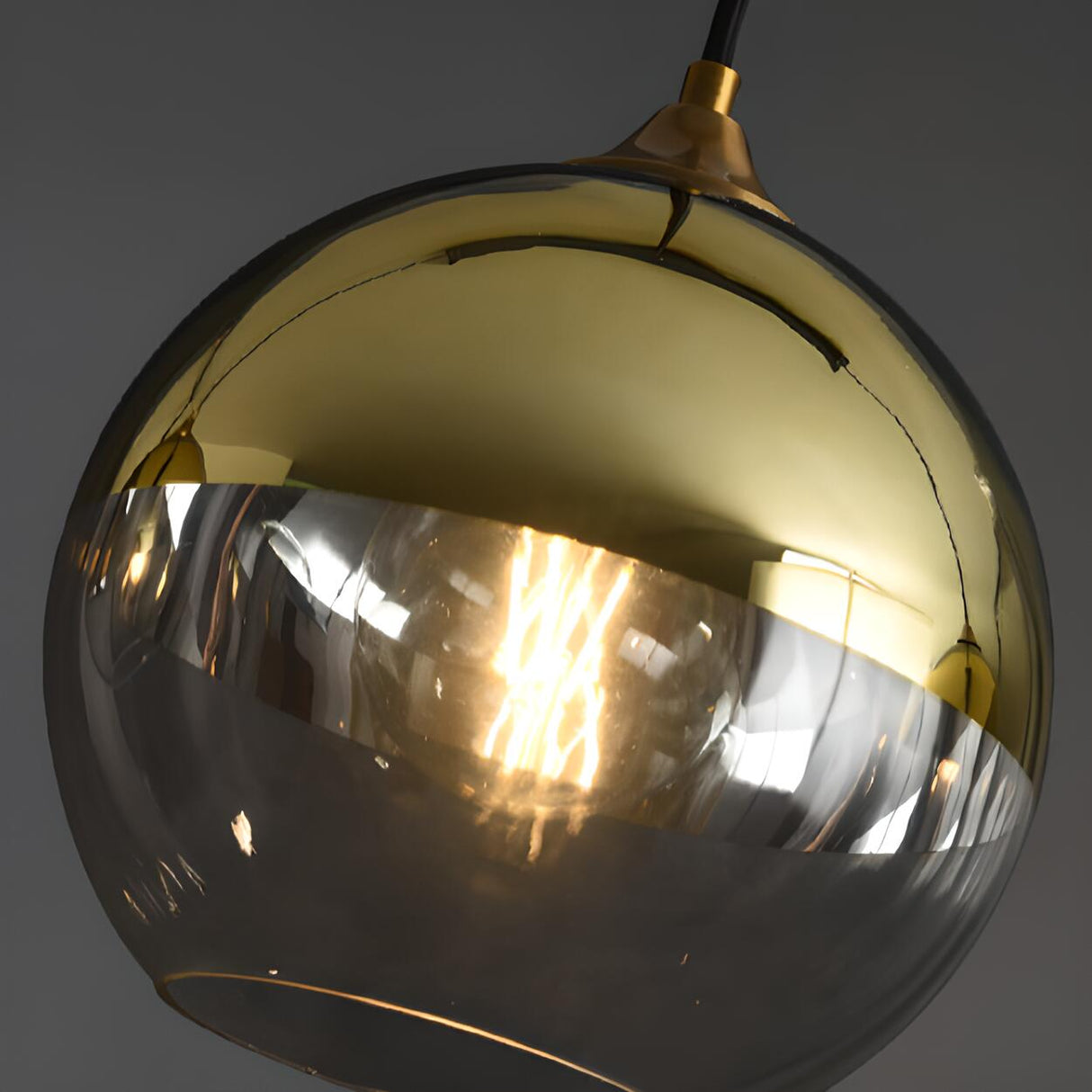 Modern Translucent Globe Glass Triple Pendant Light Image - 20