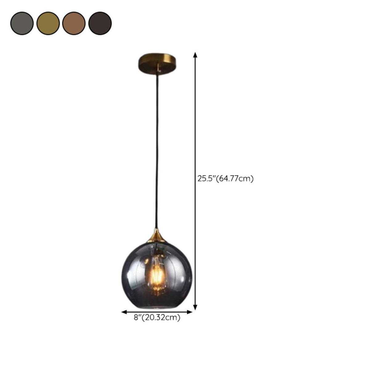 Modern Translucent Globe Glass Triple Pendant Light 