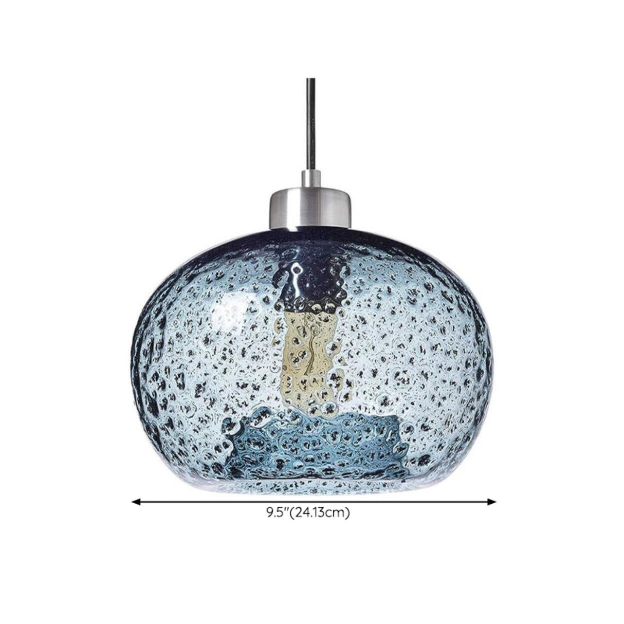 Modern Transparent Clear Glass Ball Bedroom Pendant Light 