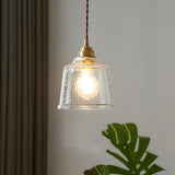 Modern Transparent Clear Glass Bell Pendant Light Image - 1