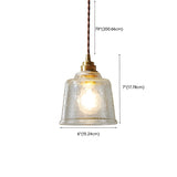 Modern Transparent Clear Glass Bell Pendant Light #size