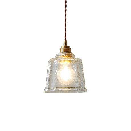 Modern Transparent Clear Glass Bell Pendant Light Image - 2