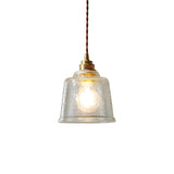 Modern Transparent Clear Glass Bell Pendant Light Image - 6