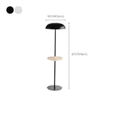 Modern Tray and Dome Shade Metal LED Floor Lamp #size