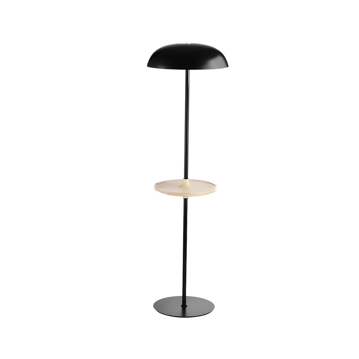 Modern Tray and Dome Shade Metal LED Floor Lamp Image - 5