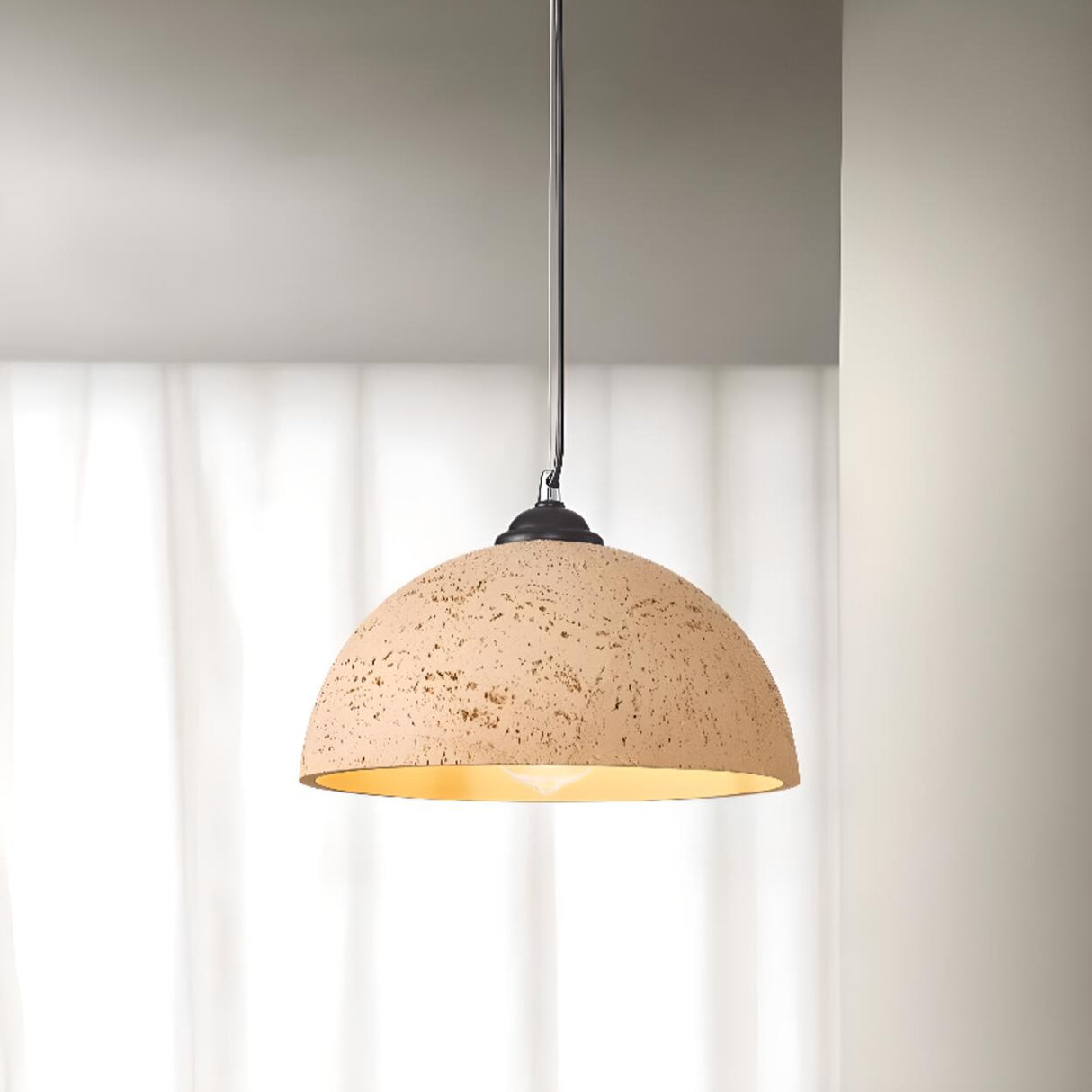 Modern Trendy String Dome Pendant Adjustable Height Image - 10