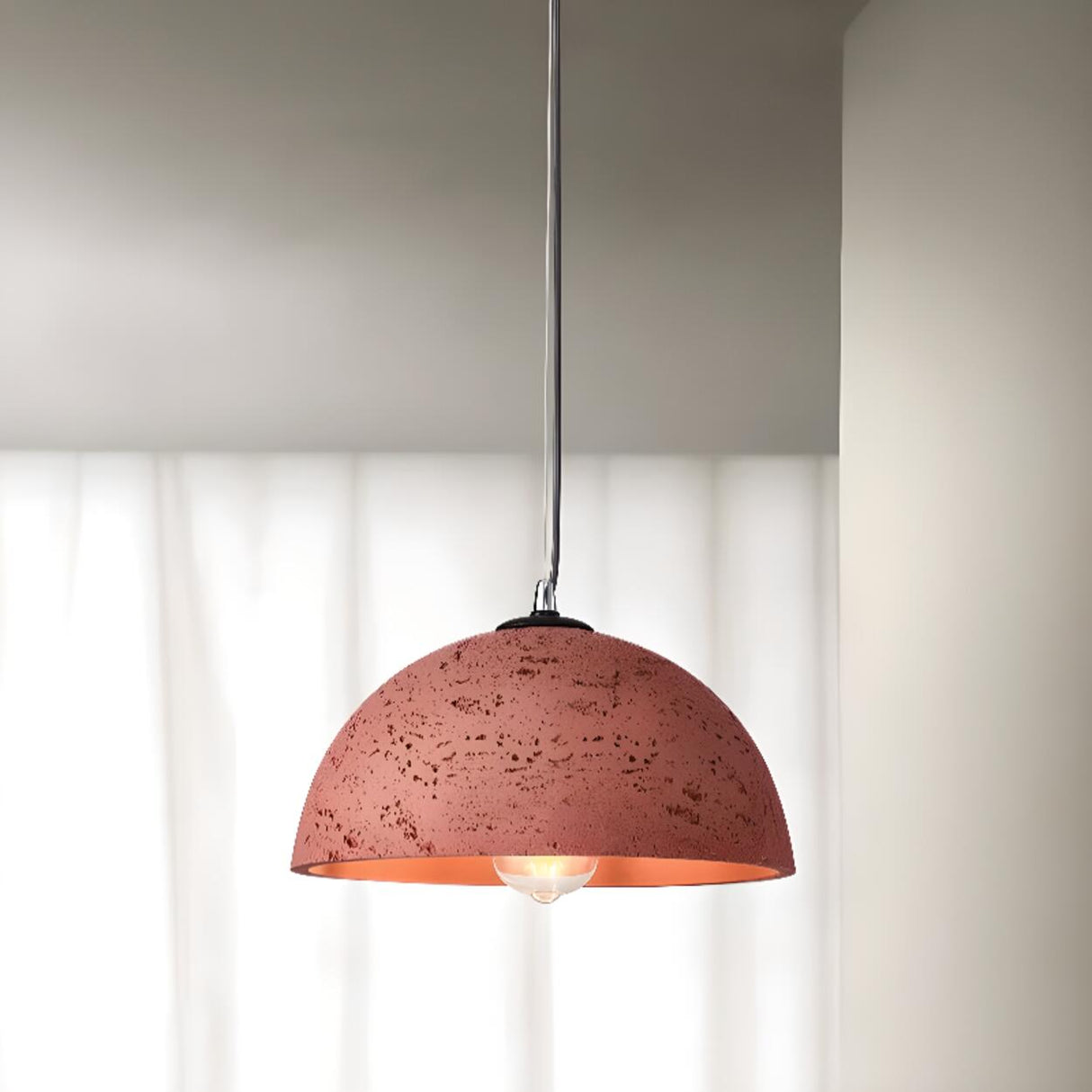 Modern Trendy String Dome Pendant Adjustable Height Image - 11