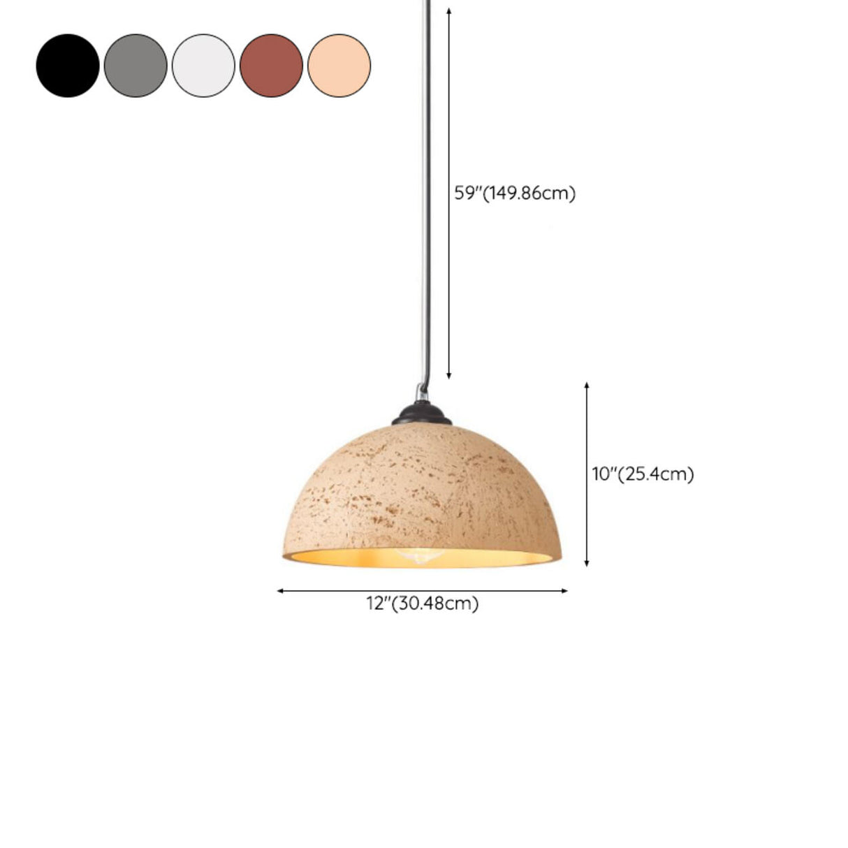 Modern Trendy String Dome Pendant Adjustable Height 