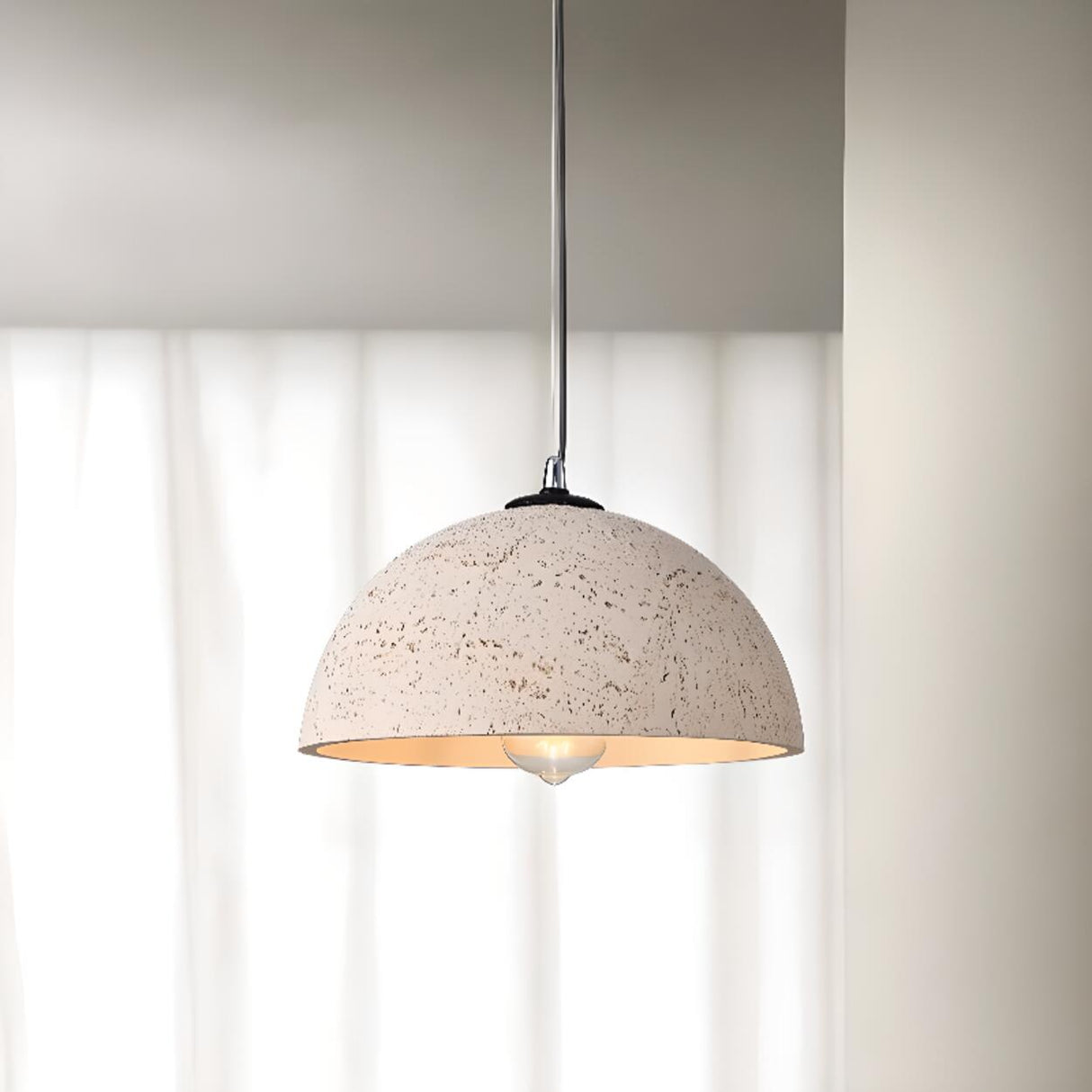 Modern Trendy String Dome Pendant Adjustable Height Image - 4