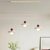 Modern Trio UFO Red And White Acrylic Pendant Light Image - 6