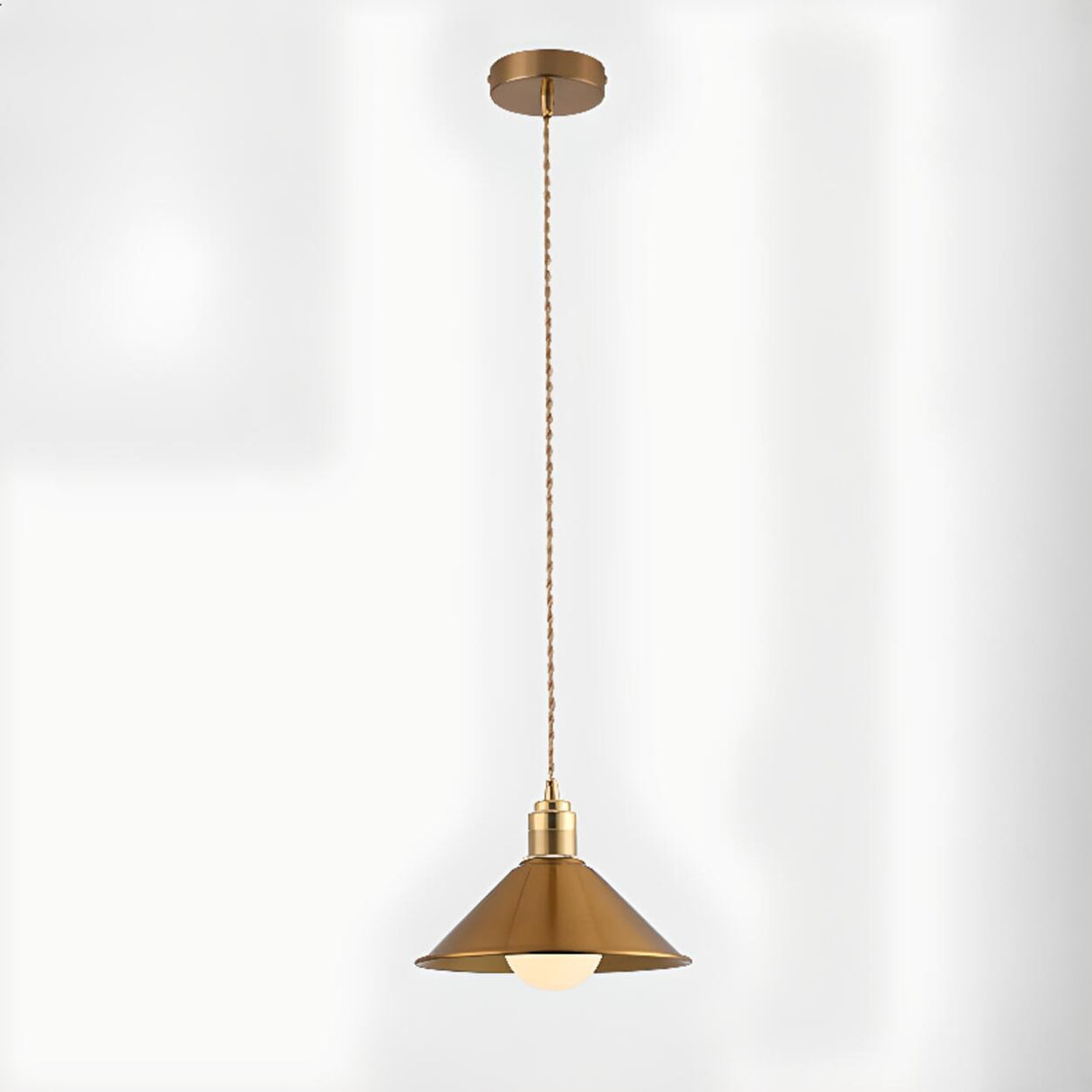 Modern Triple Aluminum Gold Cone Dining Room Pendant Light Image - 15