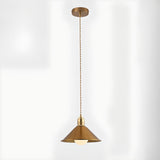 Modern Triple Aluminum Gold Cone Dining Room Pendant Light Image - 15