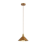 Modern Triple Aluminum Gold Cone Dining Room Pendant Light Image - 5