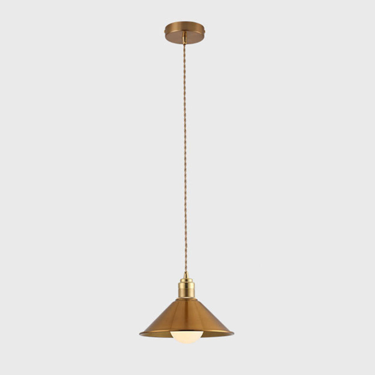 Modern Triple Aluminum Gold Cone Dining Room Pendant Light Image - 8