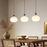 Modern Triple Frosted Glass Globe Pendant Light Image - 1